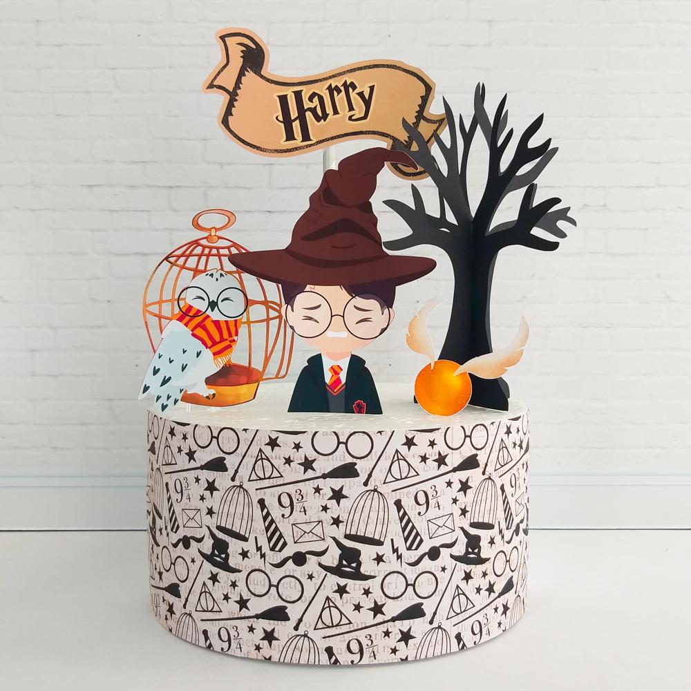 Arquivo de corte topo de bolo harry Potter