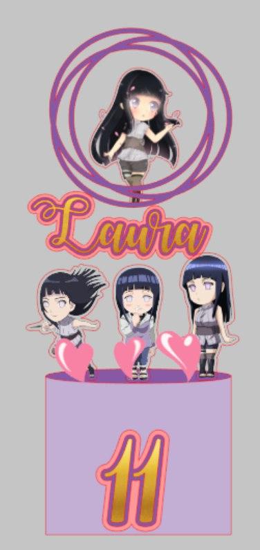 Arquivo de corte topo de bolo Hinata