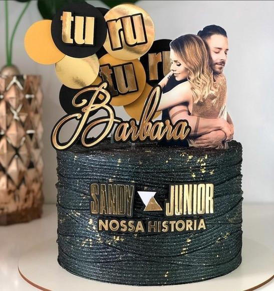 Arquivo de corte topo de bolo Sandy e Júnior