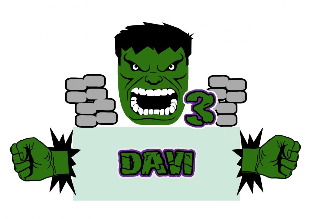 Arquivo de corte topo de bolo Hulk