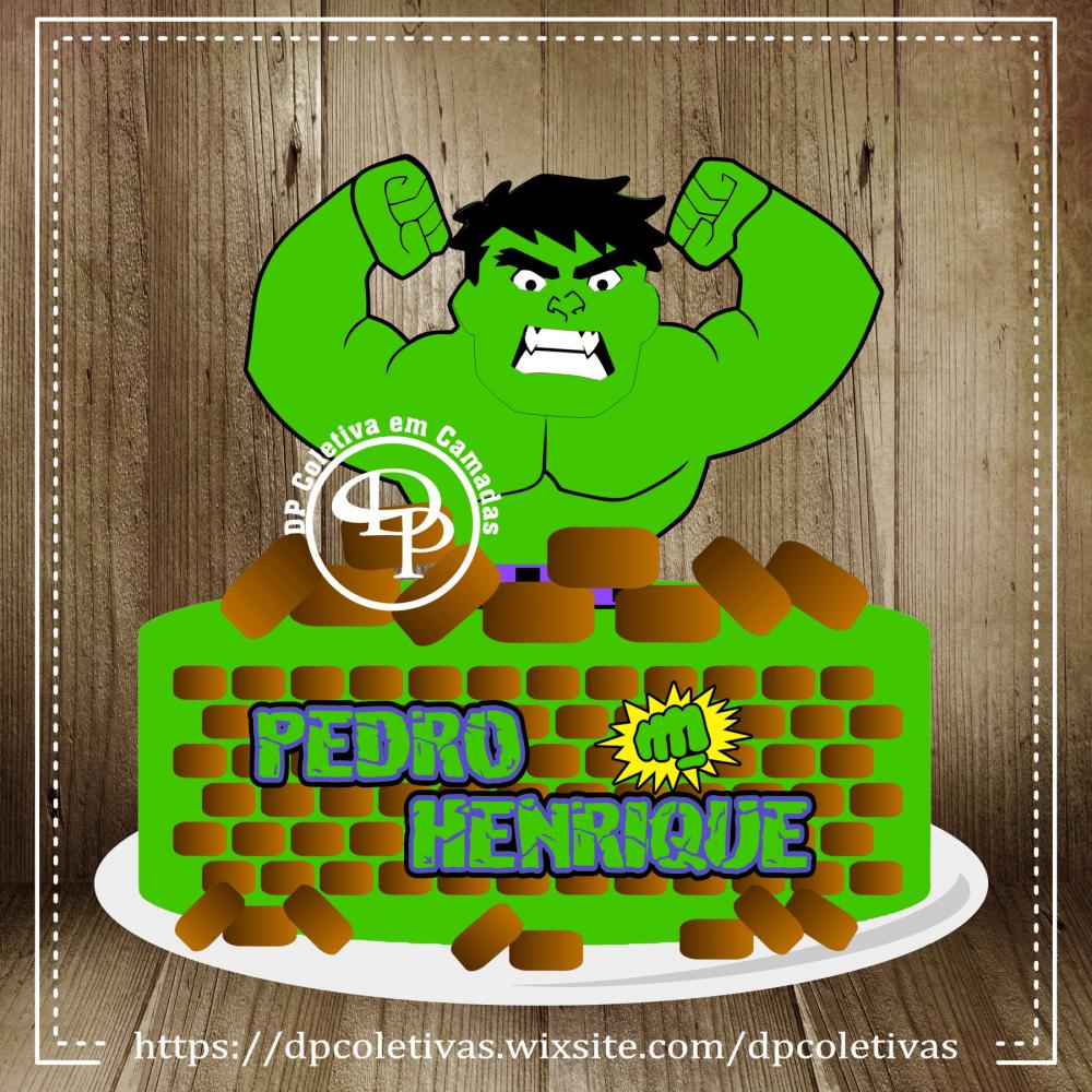 Arquivo de corte topo de bolo Hulk