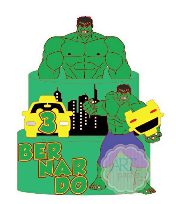 Arquivo de corte topo de bolo Hulk