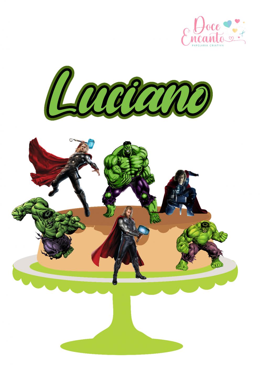 Arquivo de corte topo de bolo Hulk