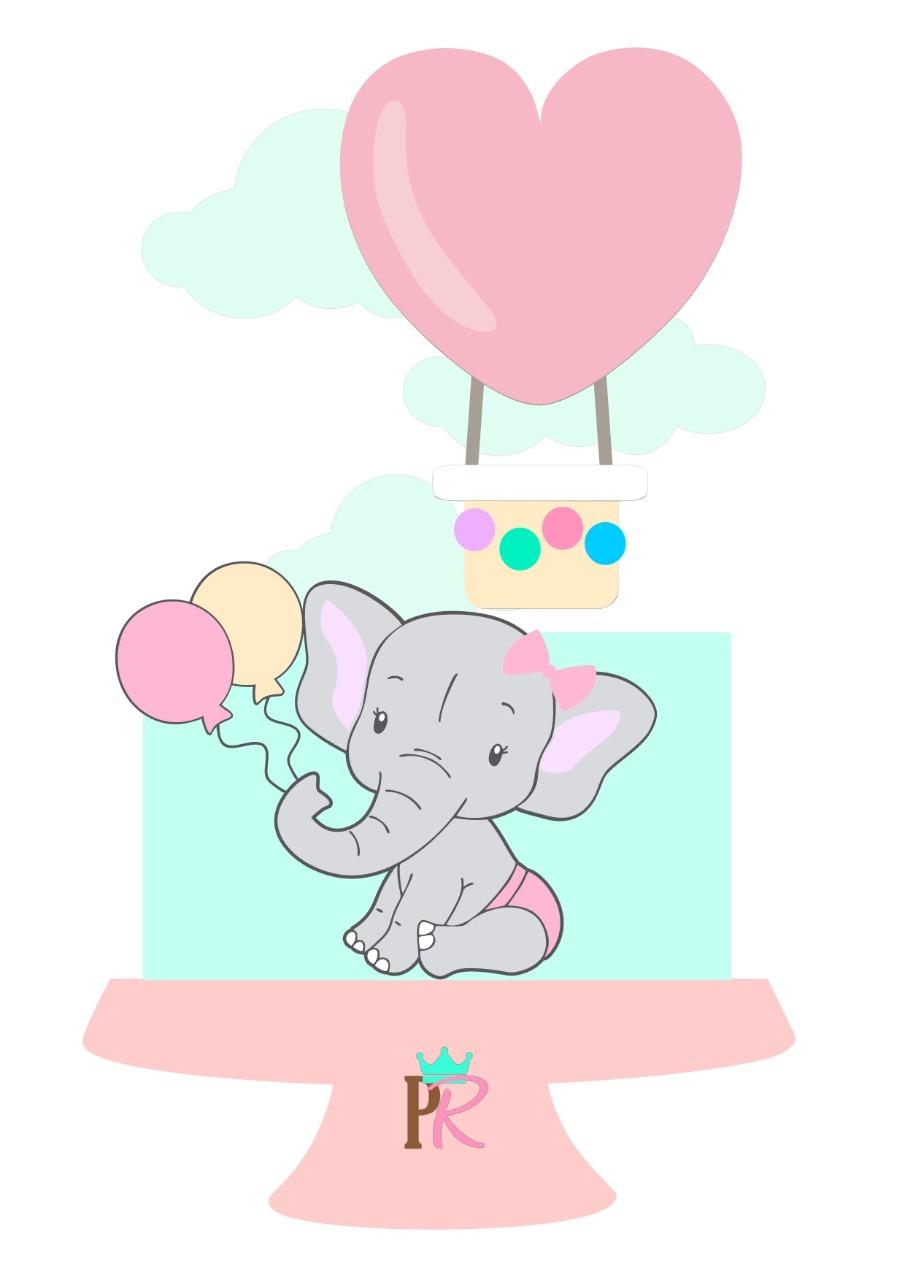 Arquivo de corte topo de bolo Elefantinho