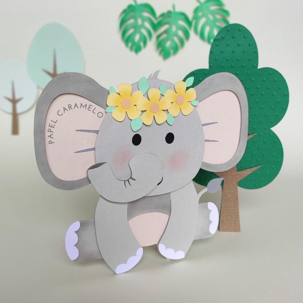 Arquivo de corte topo de bolo Elefantinho