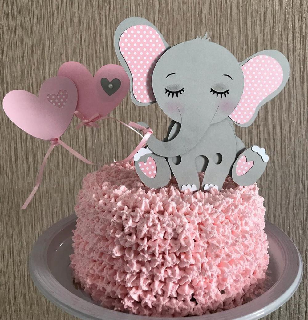 Arquivo de corte topo de bolo Elefantinho