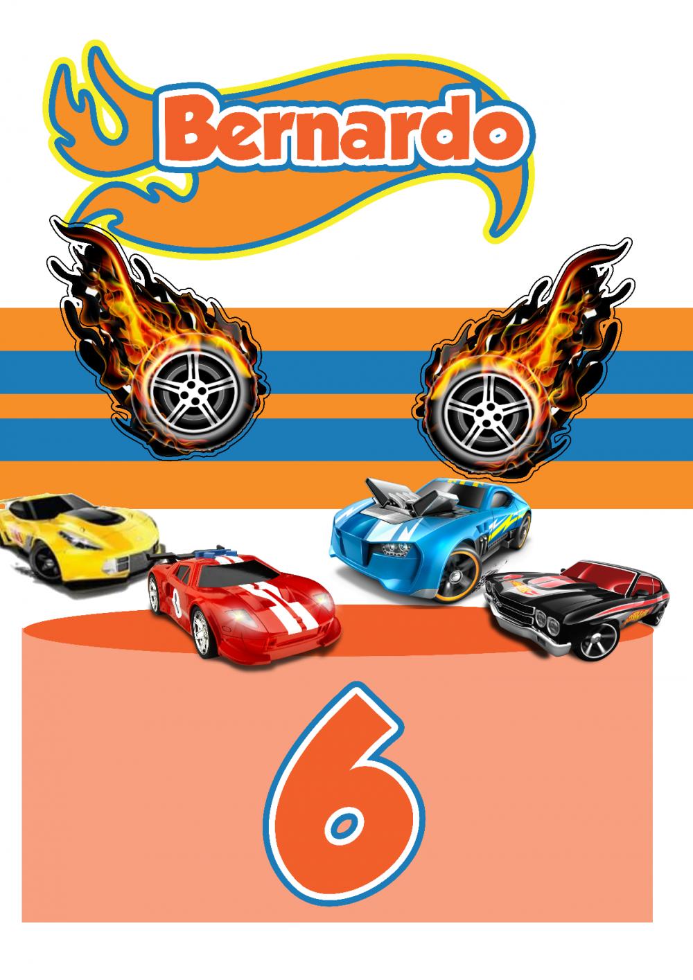 Arquivo de corte topo de bolo Hot Wheels