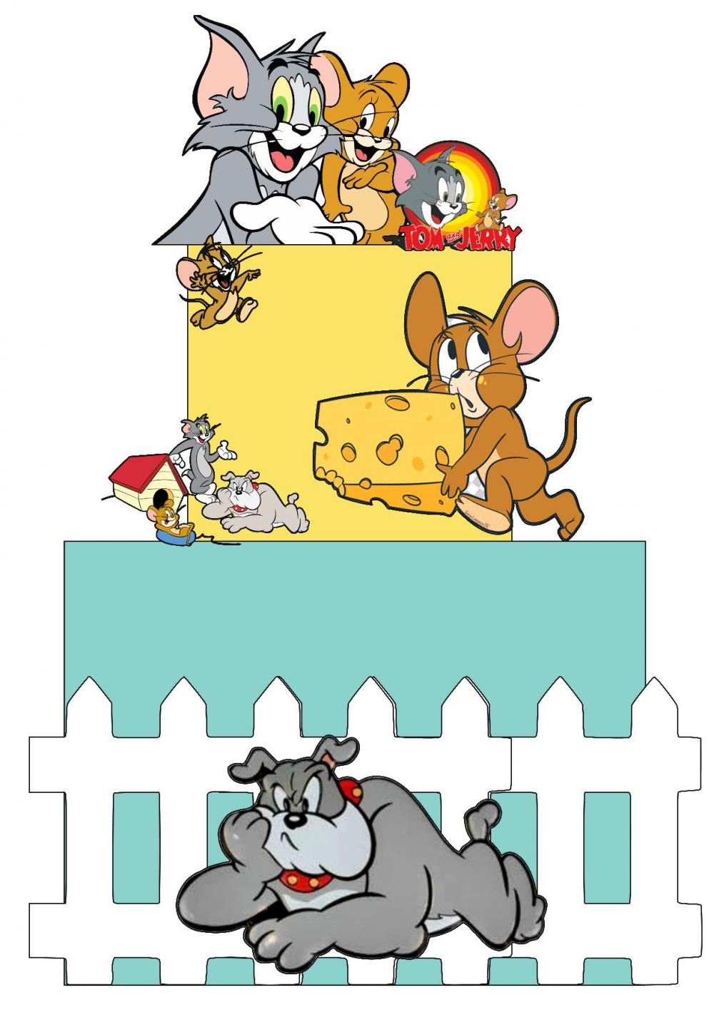 Arquivo de corte topo de bolo Tom e Jerry