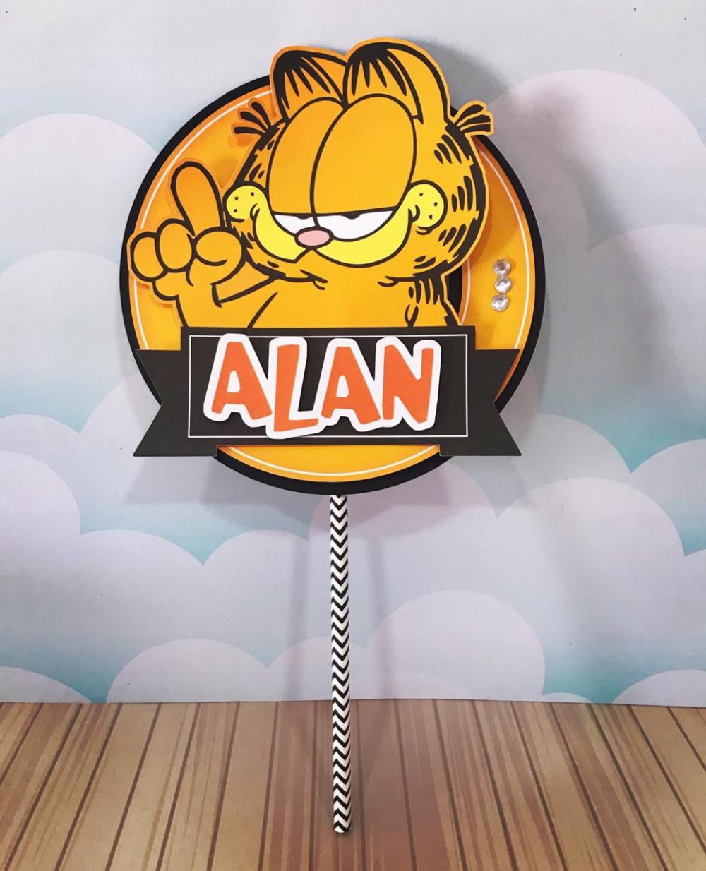 Arquivo de corte topo de bolo Garfield