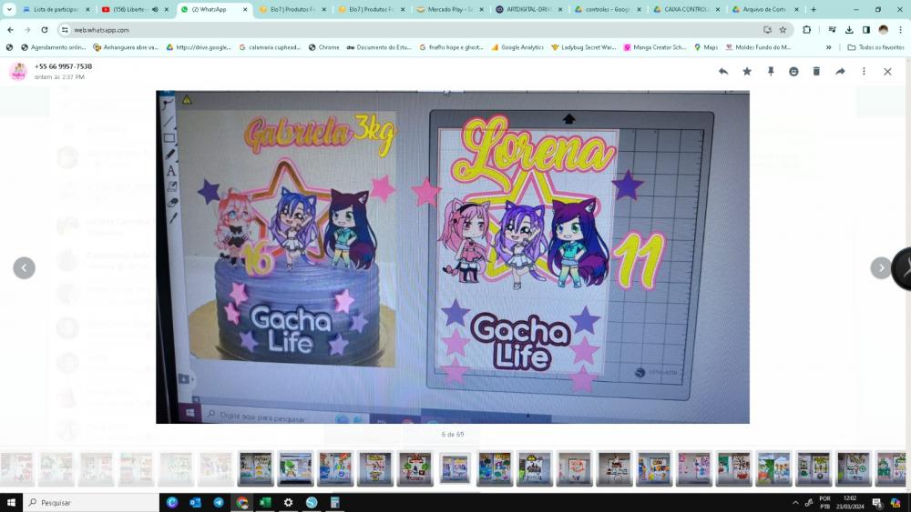 Arquivo de corte Topo de Bolo de Bolo Gacha Life