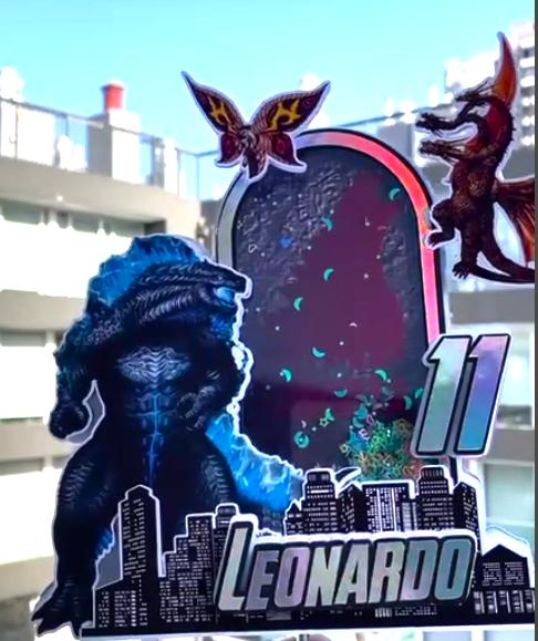 Arquivo de corte topo de bolo Godzila