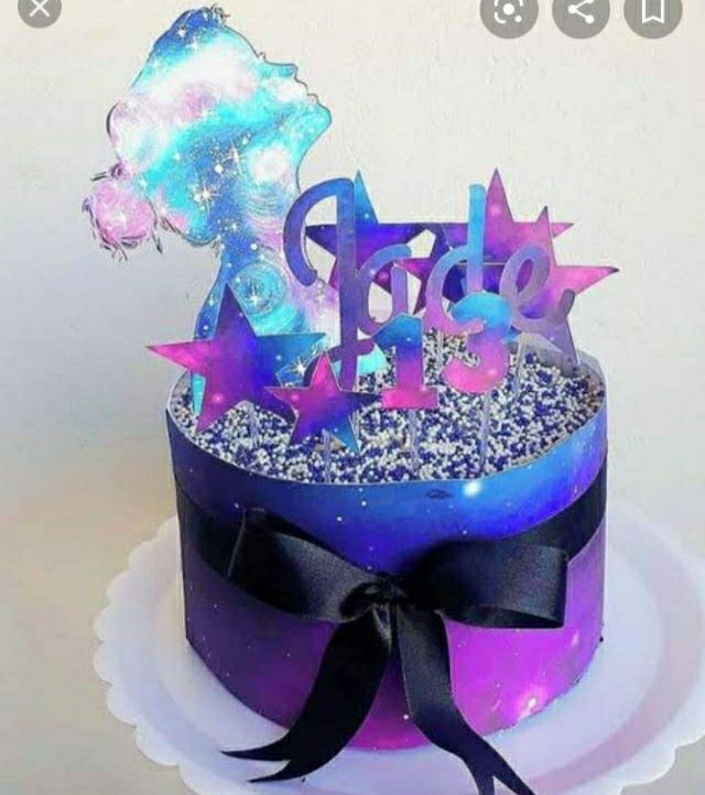 Arquivo de corte topo de bolo Galáxia