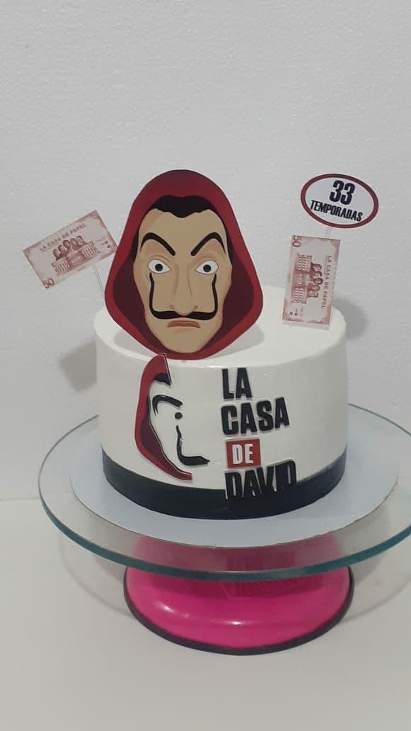 Arquivo de corte topo de bolo La casa de papel