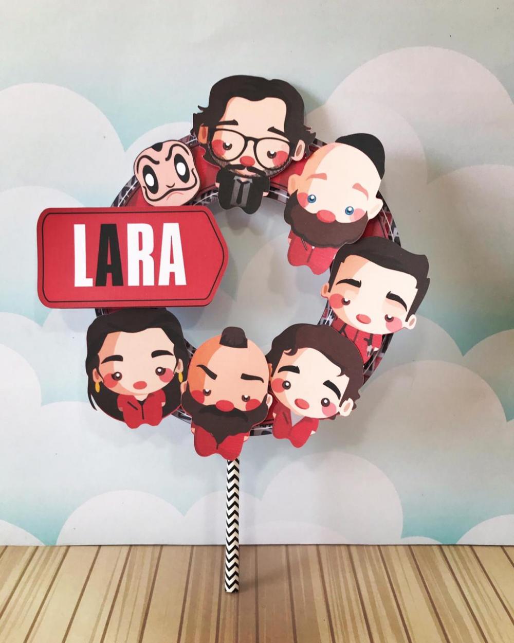 Arquivo de corte topo de bolo La casa de papel