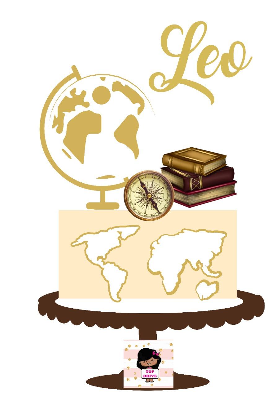 Arquivo de corte topo de bolo mapa