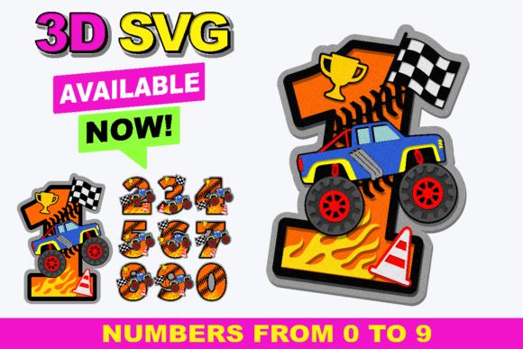 Arquivo de corte topo de bolo Monster truck