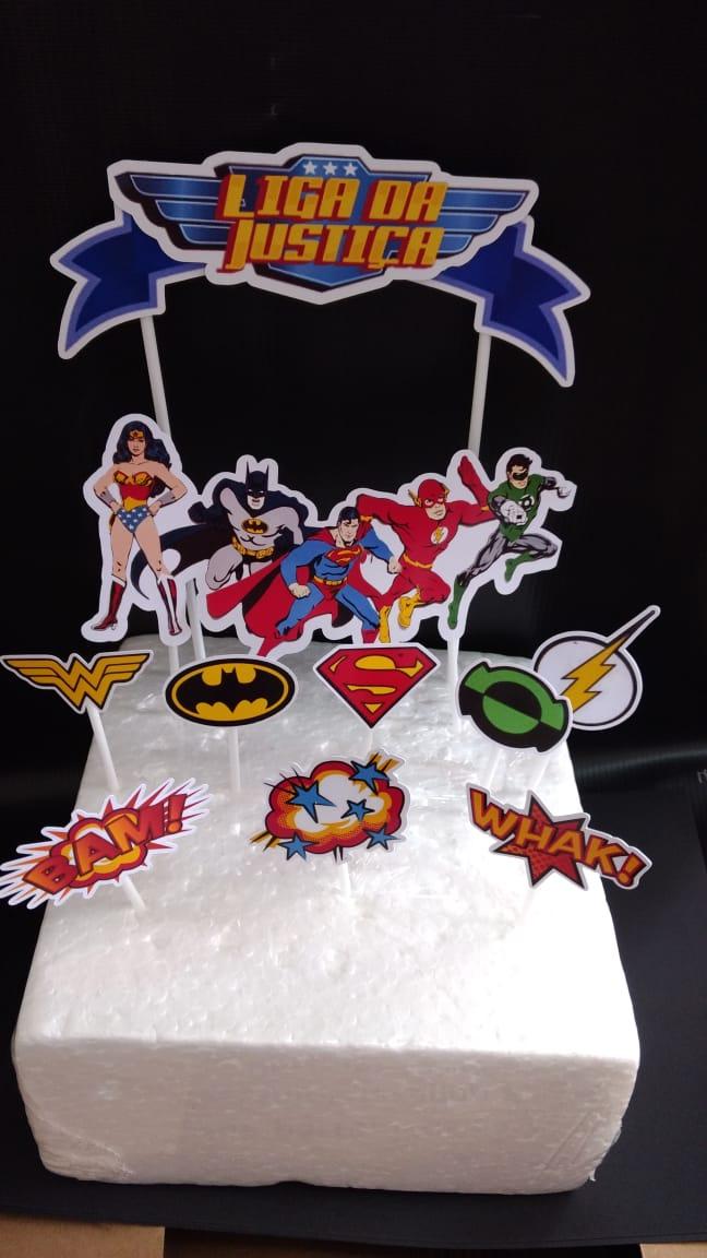 Arquivo de corte topo de bolo Liga da Justiça