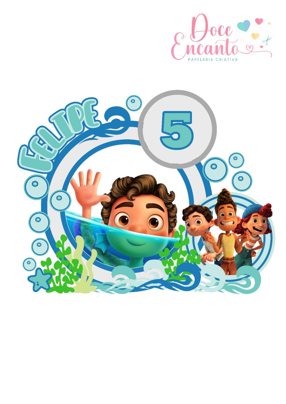 Arquivo de corte topo de bolo Luca