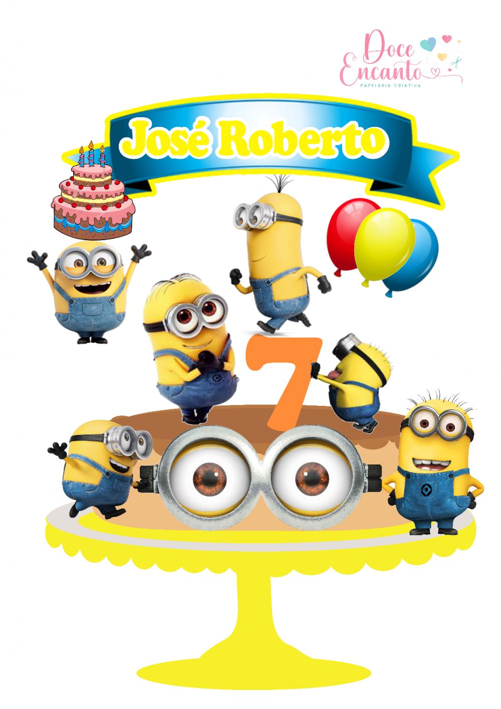 Arquivo de corte topo de bolo Minions