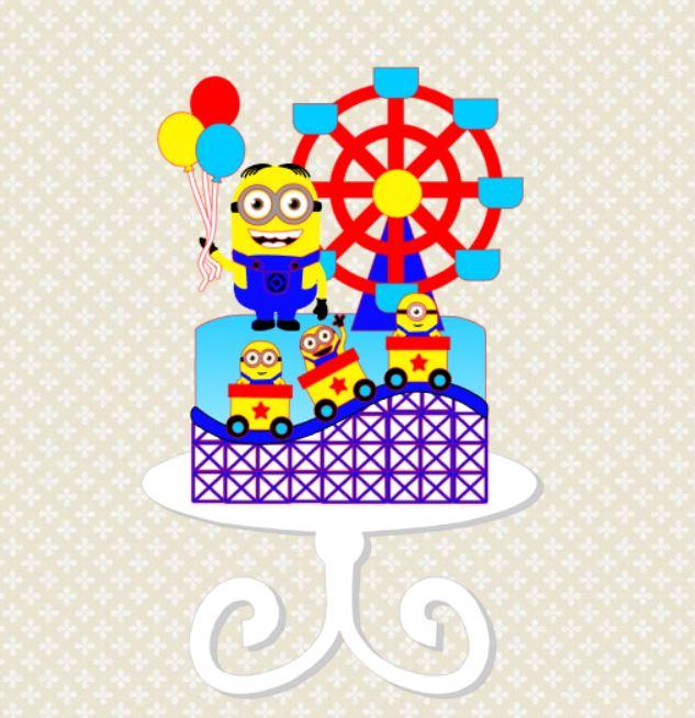 Arquivo de corte topo de bolo Minions