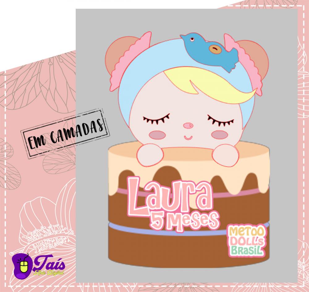 Arquivo de corte topo de bolo Metoo Doll