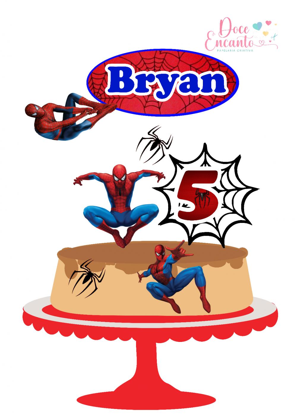 Arquivo de corte Topo de bolo Homem Aranha