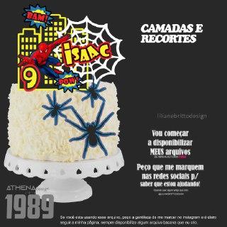 Arquivo de corte Topo de bolo Homem Aranha