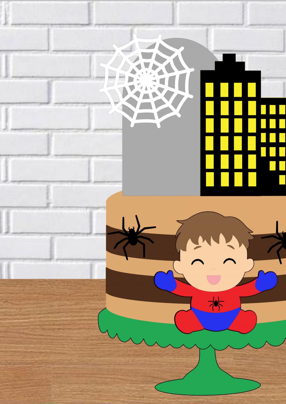 Arquivo de corte Topo de bolo Homem Aranha