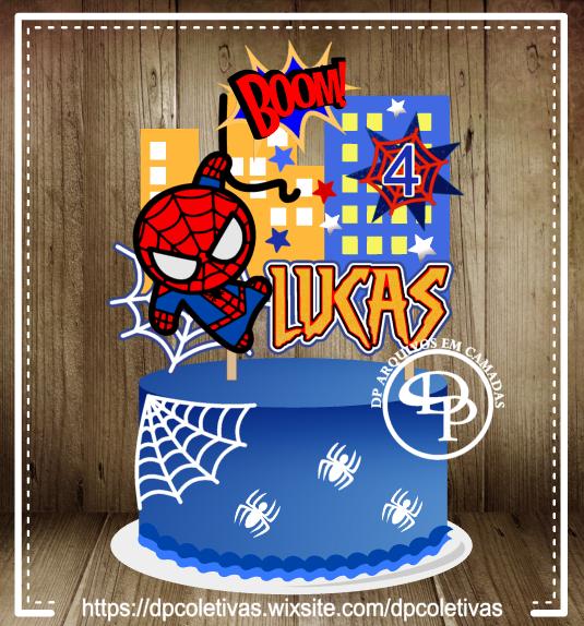 Arquivo de corte Topo de bolo Homem Aranha