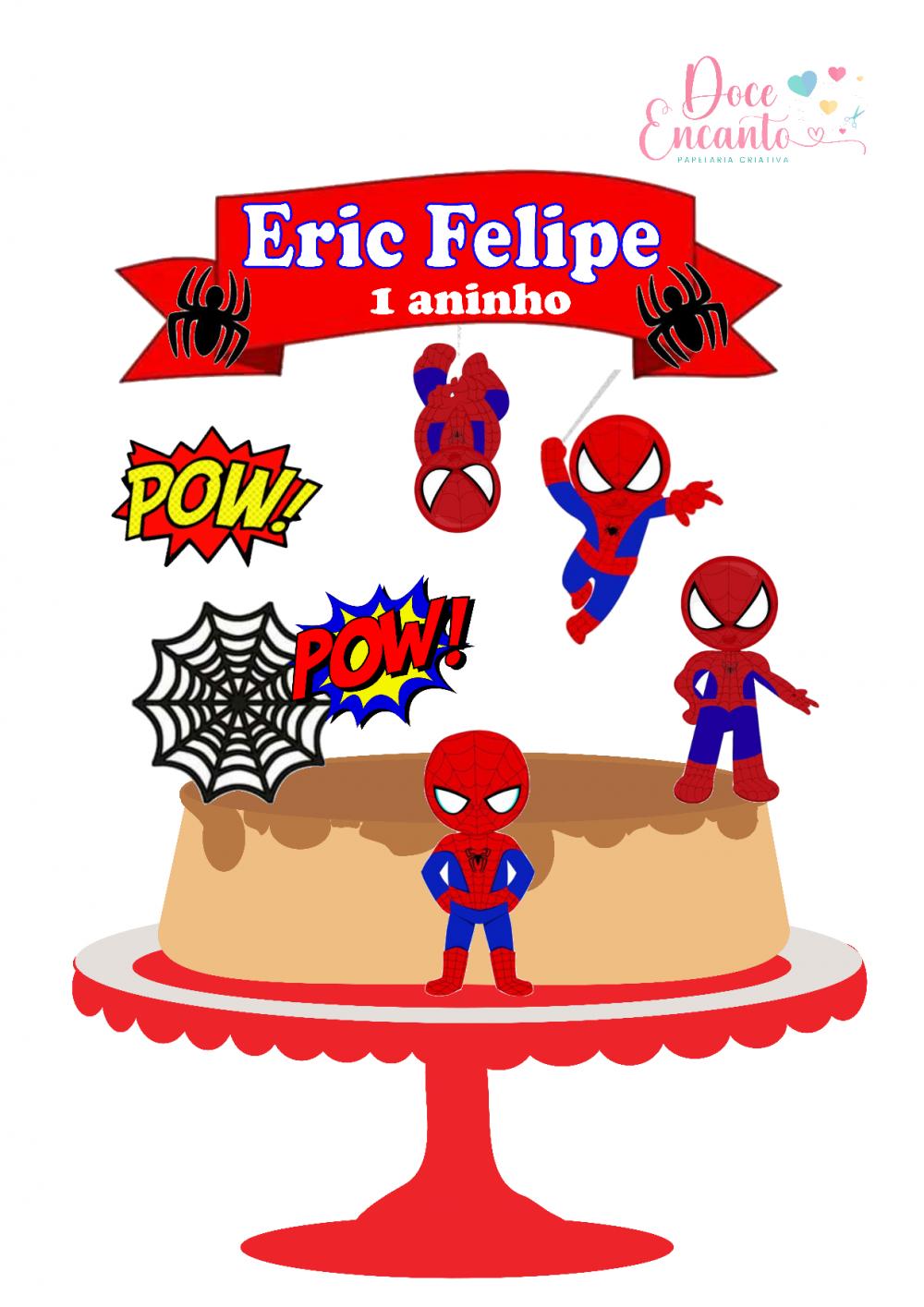 Arquivo de corte Topo de bolo Homem Aranha