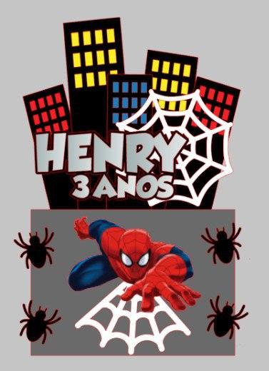 Arquivo de corte Topo de bolo Homem Aranha