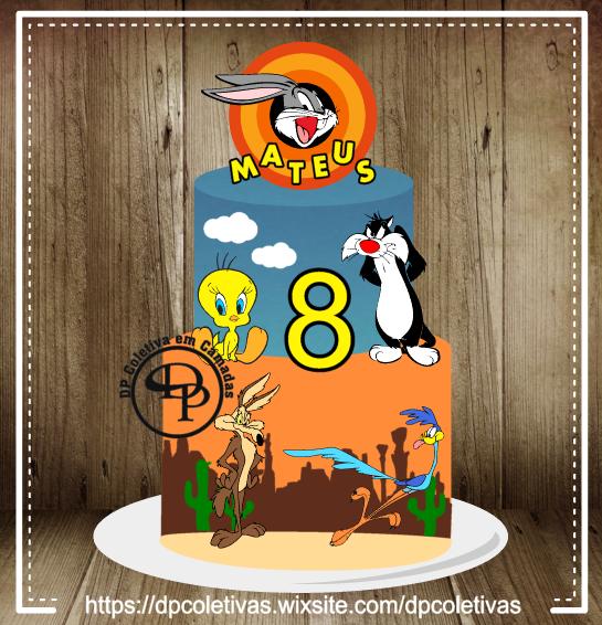Arquivo de corte topo de bolo looney tunes