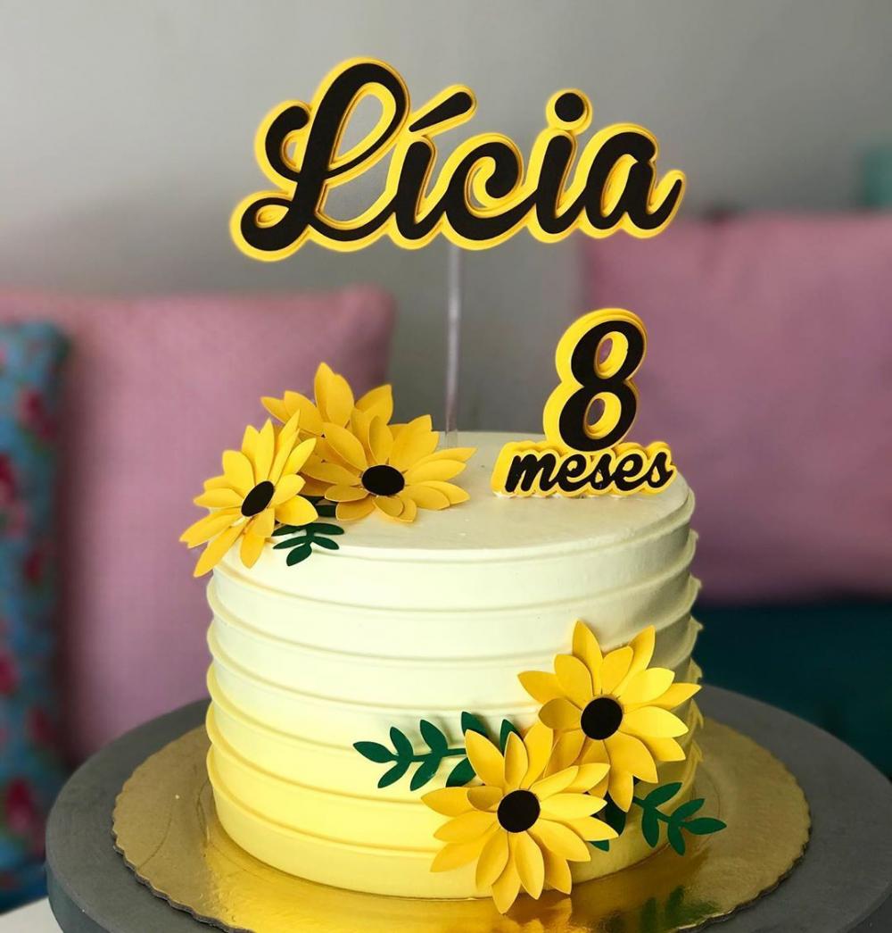 Arquivo de corte topo de bolo Girassol