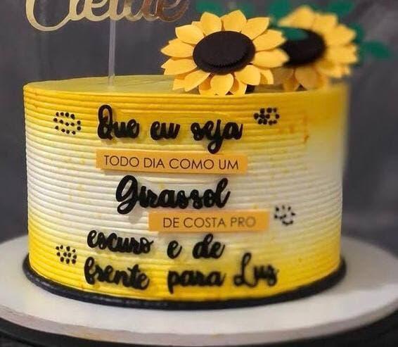 Arquivo de corte topo de bolo Girassol