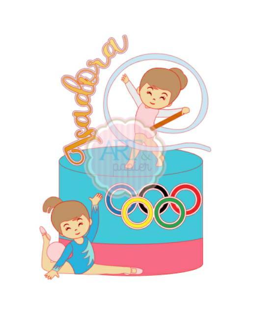 Arquivo de corte topo de bolo Ginástica