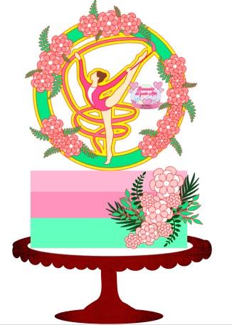 Arquivo de corte topo de bolo Ginástica