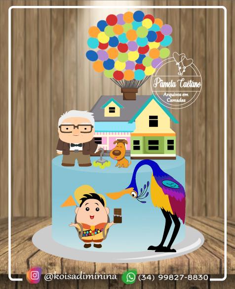 Arquivo de corte topo de bolo Up altas aventuras