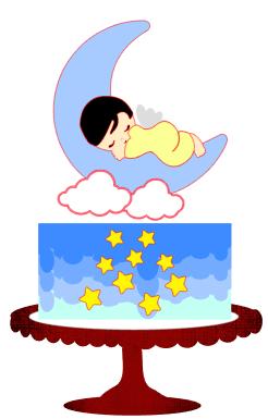 Arquivo de Corte Topo de Bolo Lua