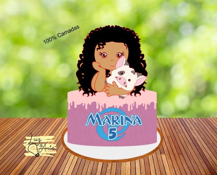 Arquivo de corte topo de bolo Moana