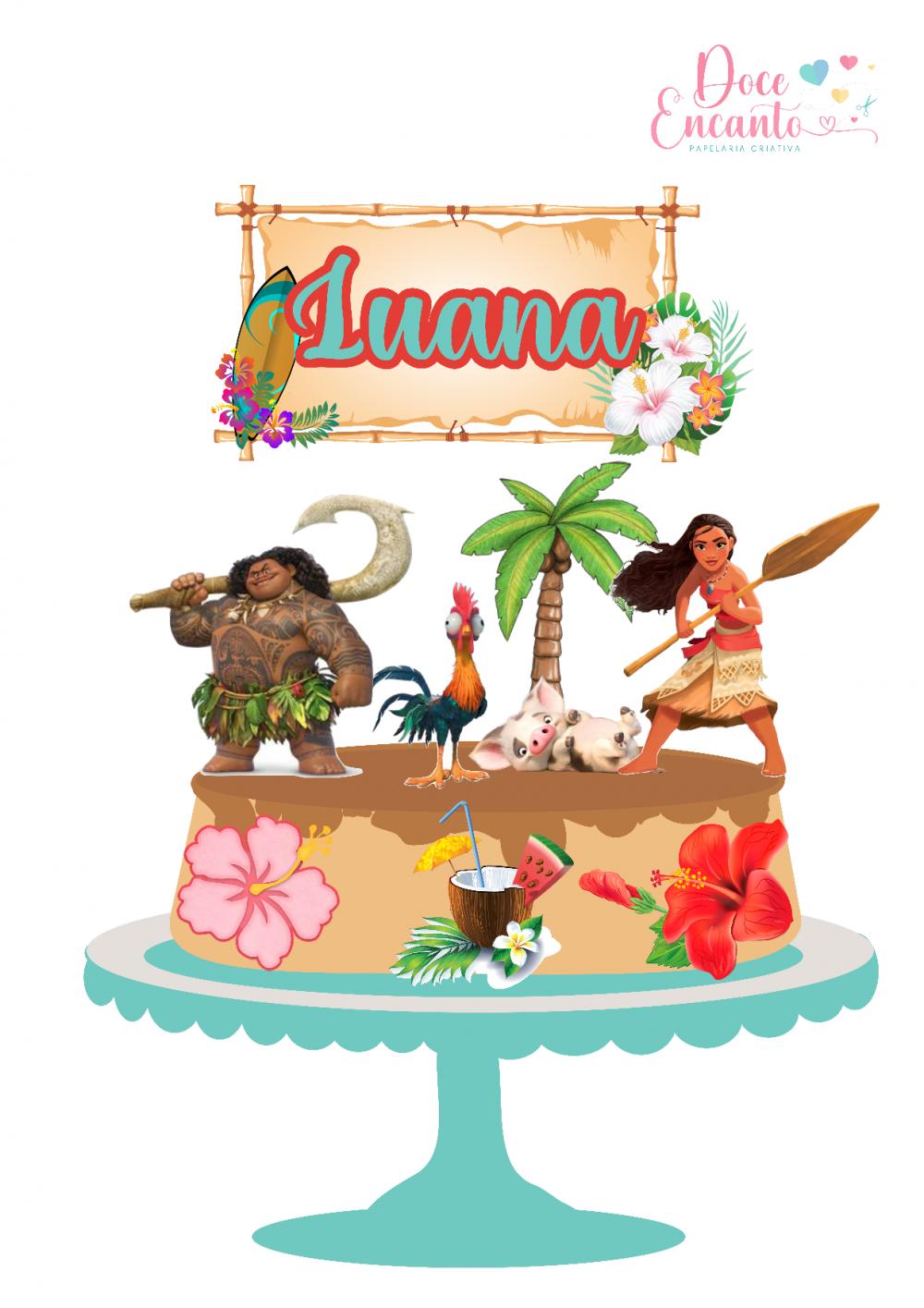 Arquivo de corte topo de bolo Moana