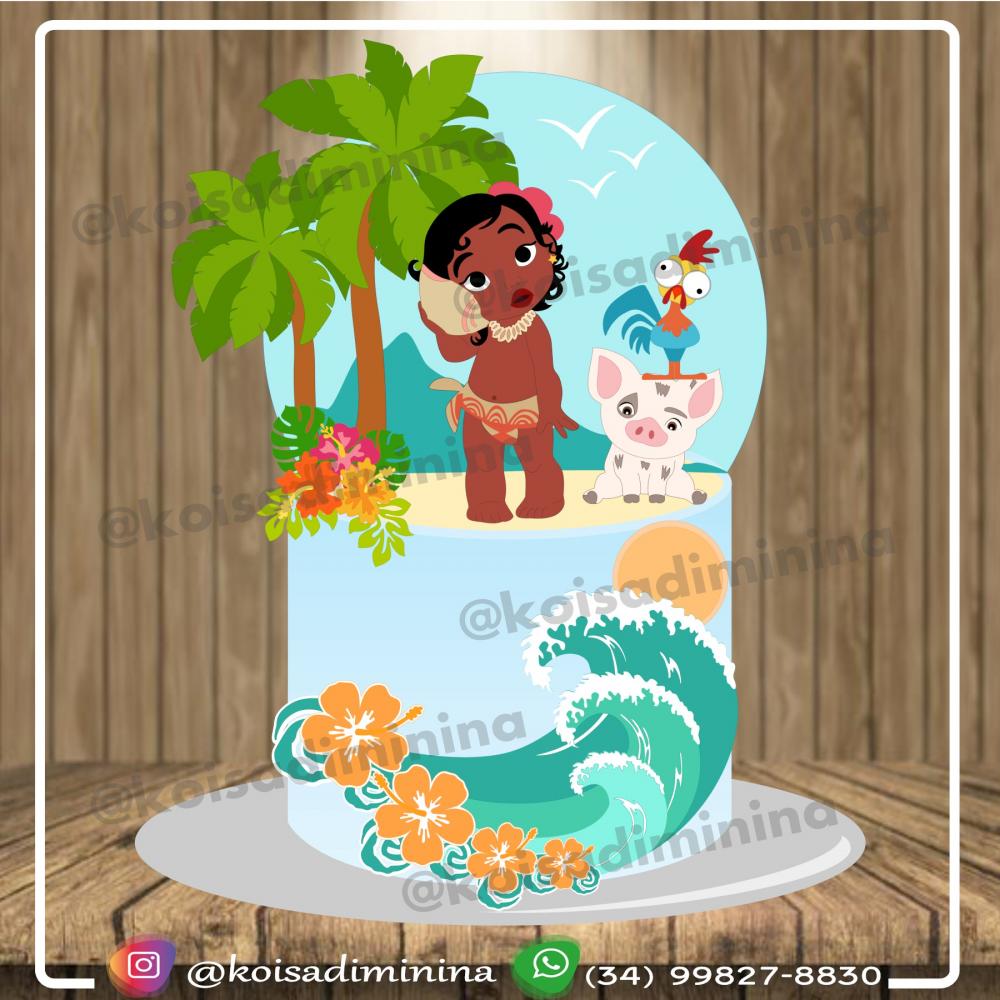 Arquivo de corte topo de bolo Moana