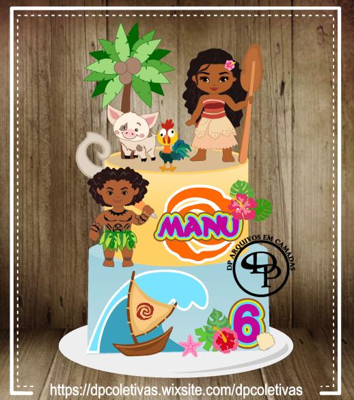 Arquivo de corte topo de bolo Moana