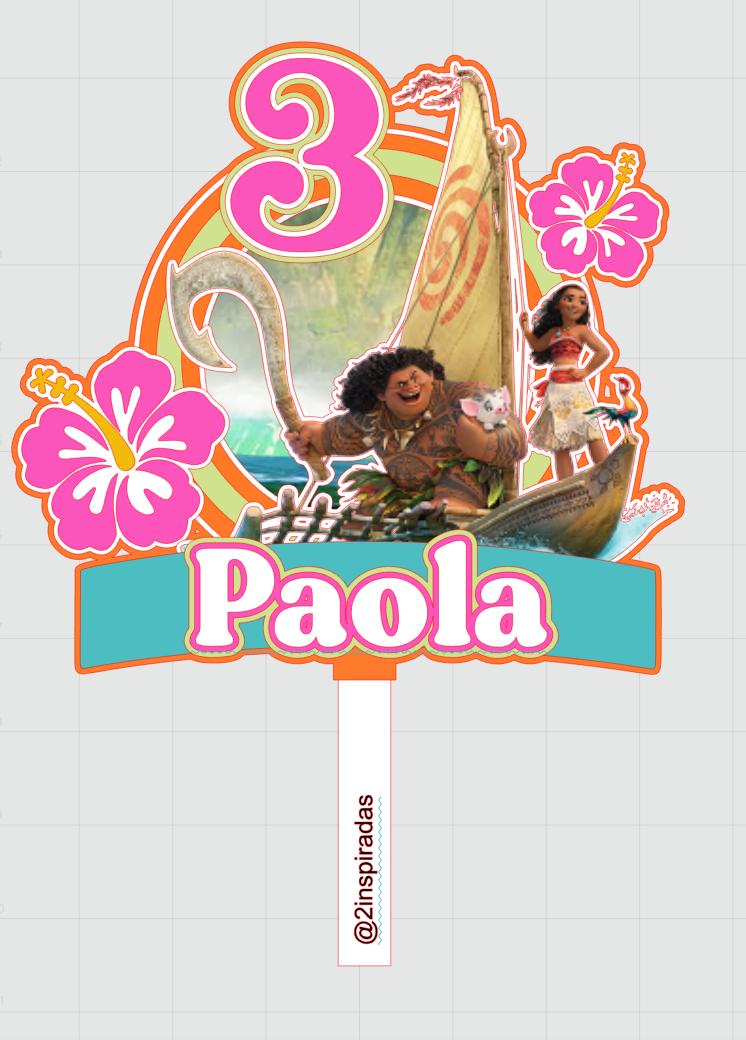 Arquivo de corte topo de bolo Moana
