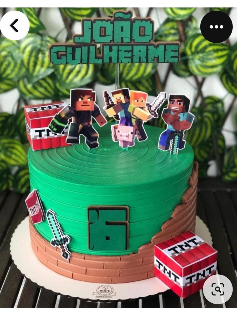 Arquivo de Corte Topo de Bolo Minecraft