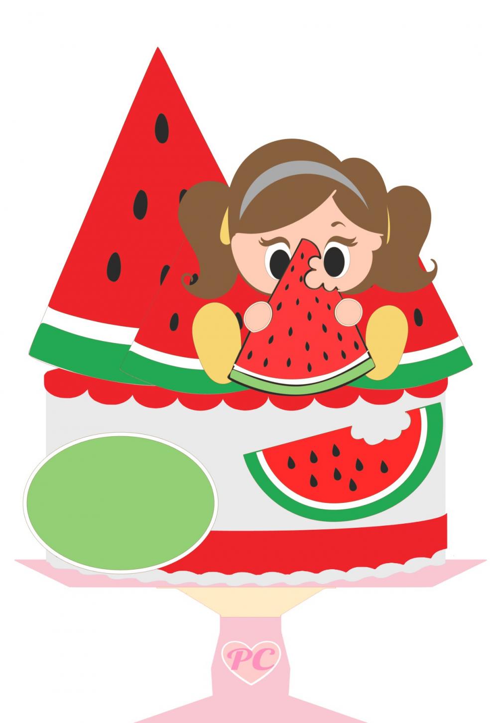 Arquivo de corte topo de bolo Melância