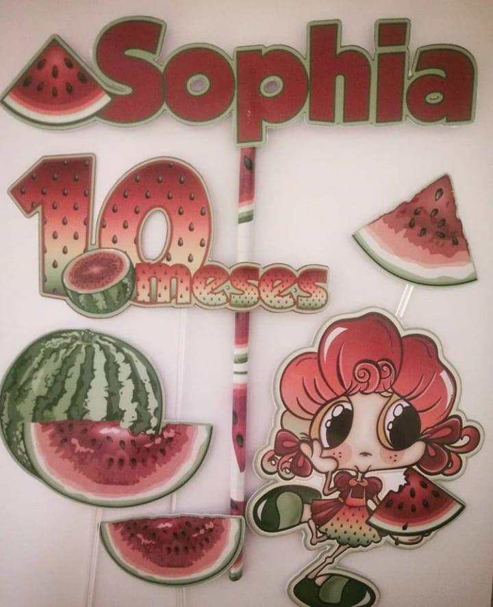 Arquivo de corte topo de bolo Melância