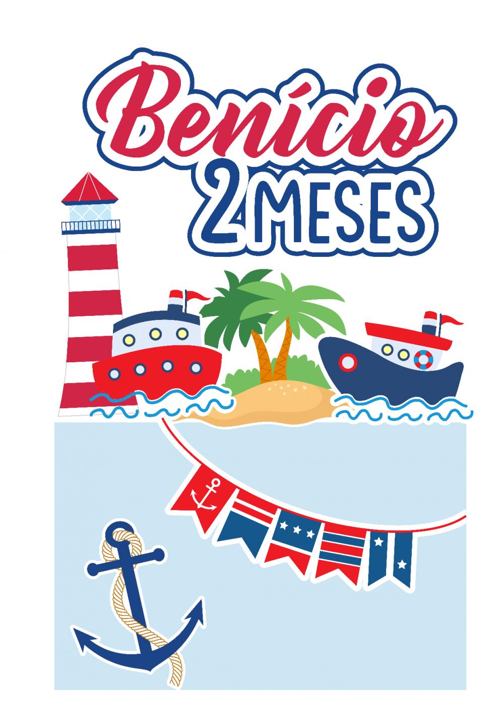 Arquivo de corte topo de bolo Marinheiro