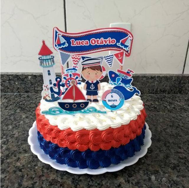 Arquivo de corte topo de bolo Marinheiro