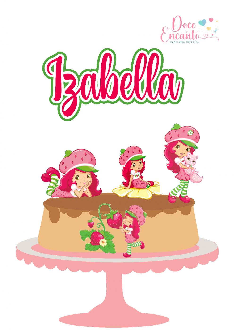 Arquivo de corte  Topo de Bolo Moranguinho