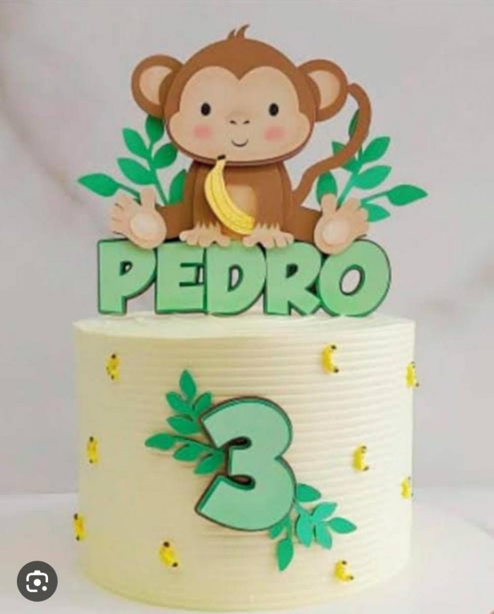 Arquivo de corte topo de bolo Macaquinho